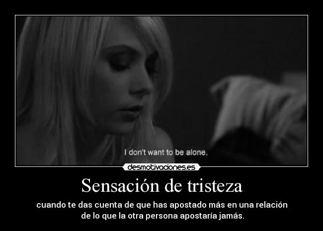 Sensación de tristeza - 