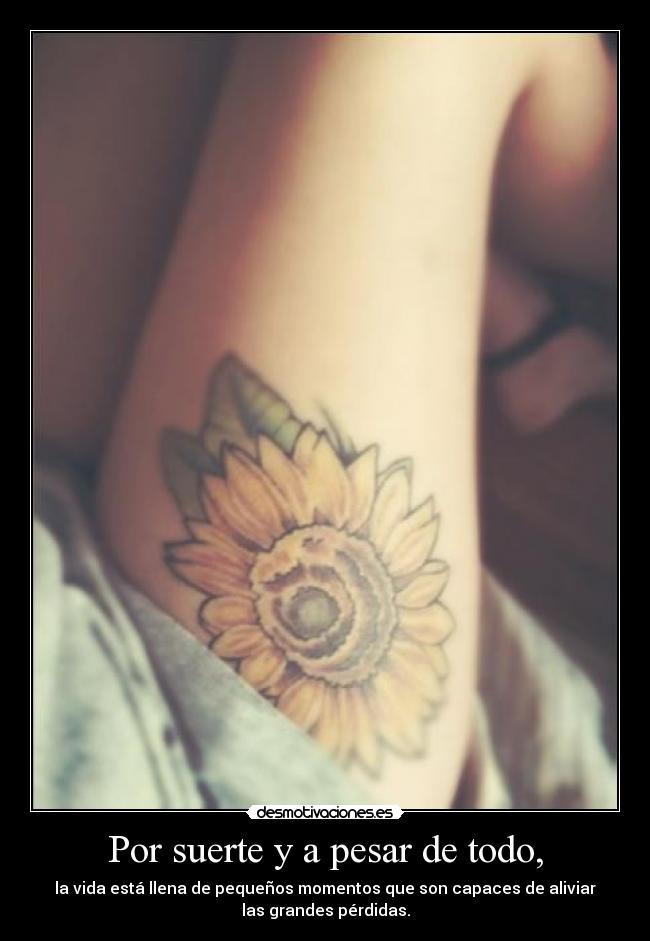 Por suerte y a pesar de todo, -