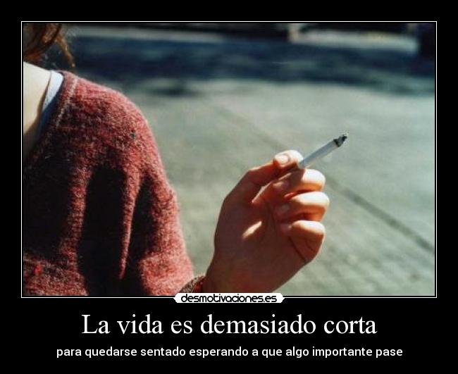 La vida es demasiado corta -