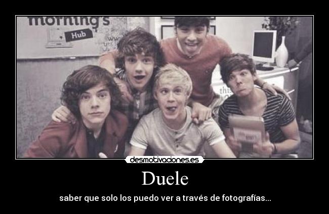 Duele - saber que solo los puedo ver a través de fotografías...