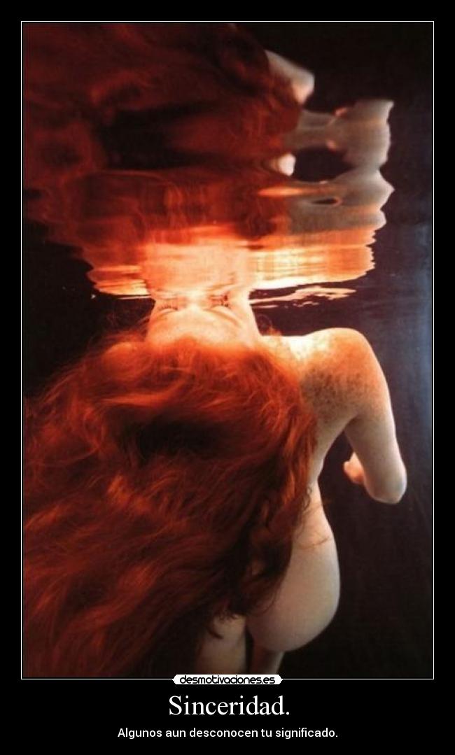 Sinceridad. -