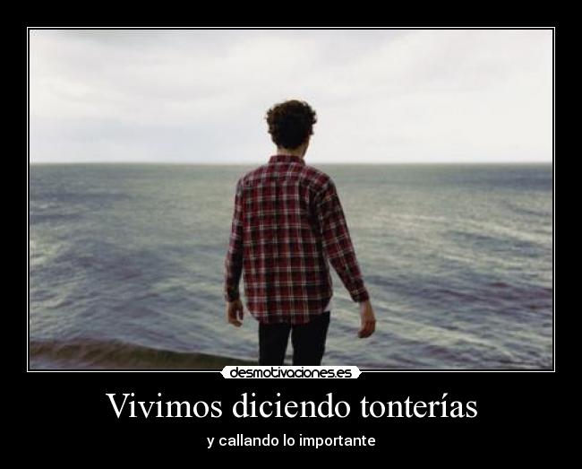 Vivimos diciendo tonterías -