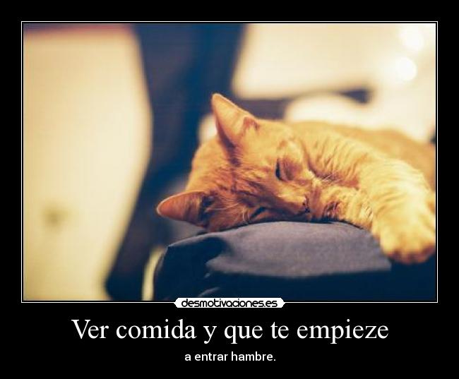 Ver comida y que te empieze - a entrar hambre.