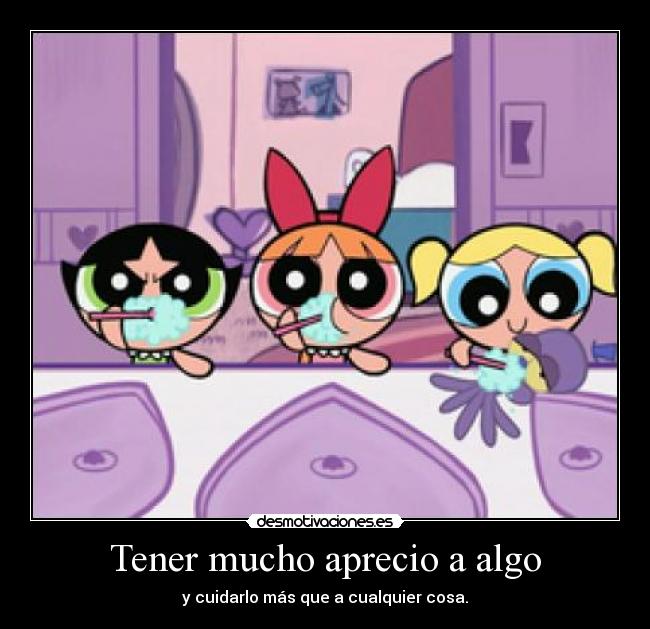 Tener mucho aprecio a algo - 