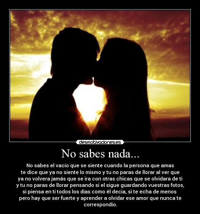 No sabes nada... - 