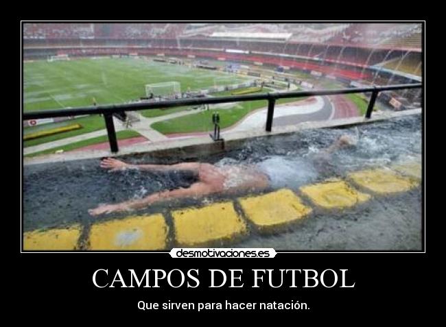 CAMPOS DE FUTBOL - Que sirven para hacer natación.