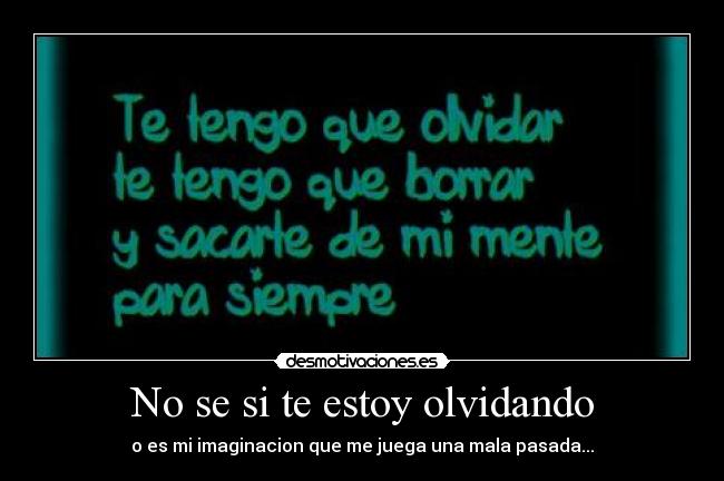 No se si te estoy olvidando - 
