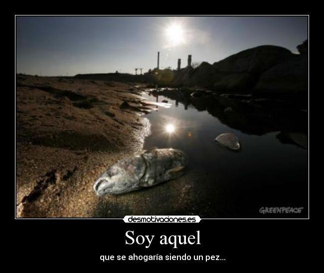 Soy aquel - que se ahogaría siendo un pez...