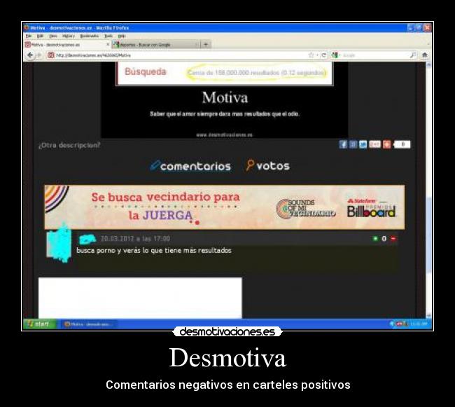 Desmotiva - Comentarios negativos en carteles positivos