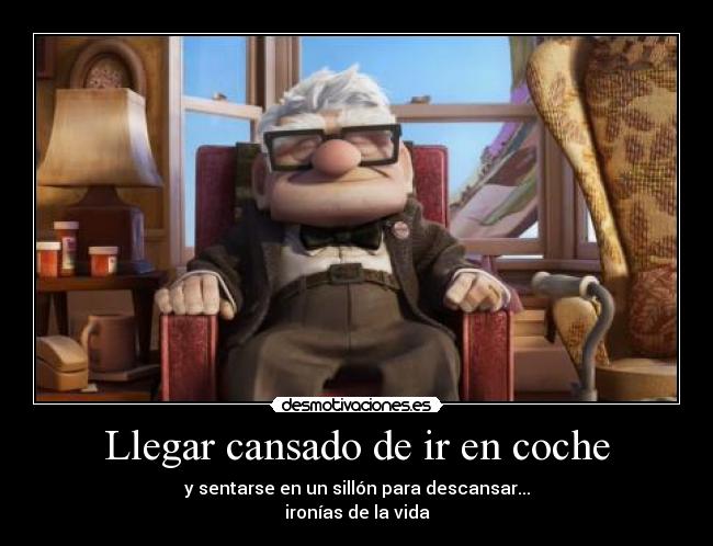Llegar cansado de ir en coche -