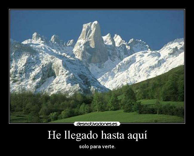 He llegado hasta aquí - solo para verte.