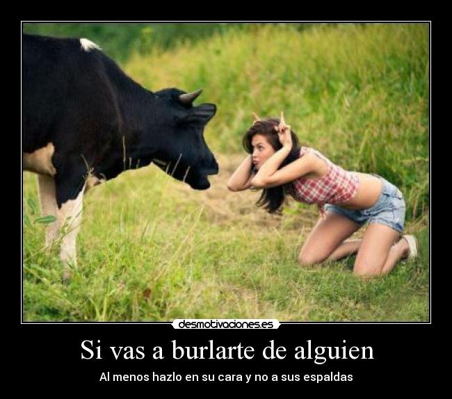 Si vas a burlarte de alguien - 