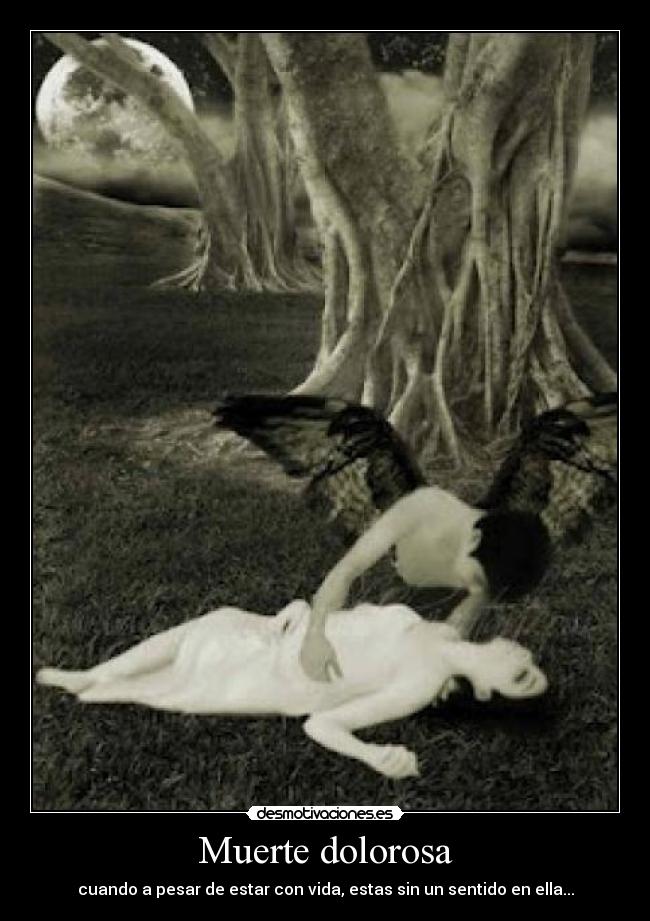 Muerte dolorosa - cuando a pesar de estar con vida, estas sin un sentido en ella...