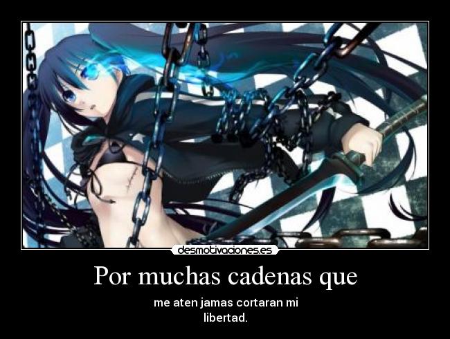 carteles black rock shooter desmotivaciones