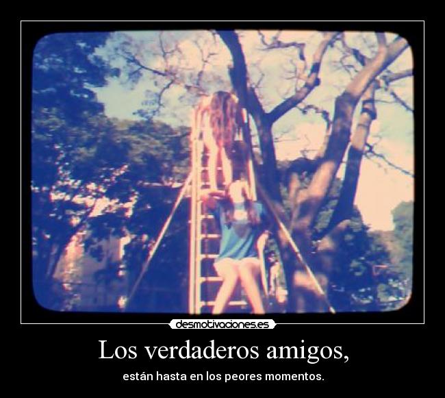 Los verdaderos amigos, - están hasta en los peores momentos.
