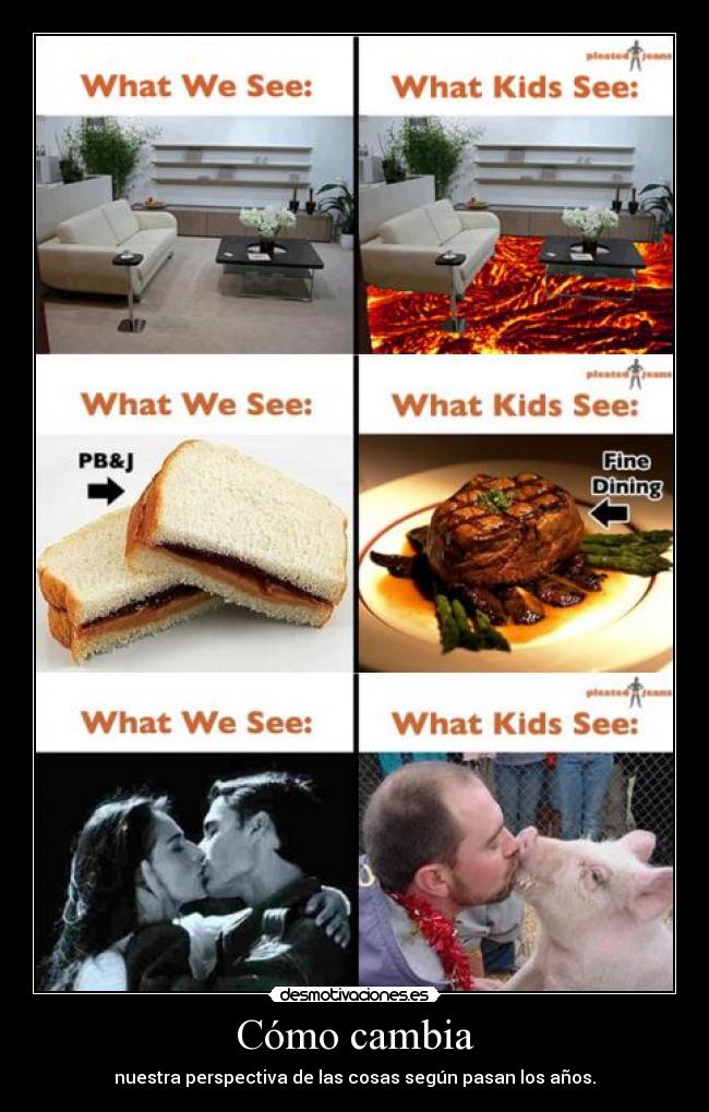 Cómo cambia - nuestra perspectiva de las cosas según pasan los años.