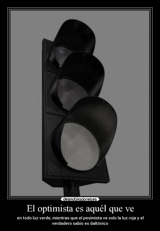 carteles optimista pesimista desmotivaciones