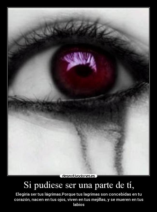 Si pudiese ser una parte de tí, -
