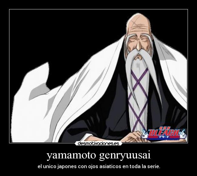 yamamoto genryuusai - el unico japones con ojos asiaticos en toda la serie.