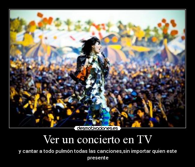 Ver un concierto en TV -