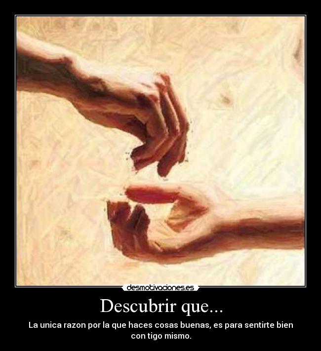 Descubrir que... -