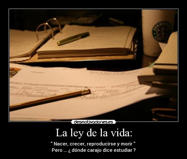 La ley de la vida: -