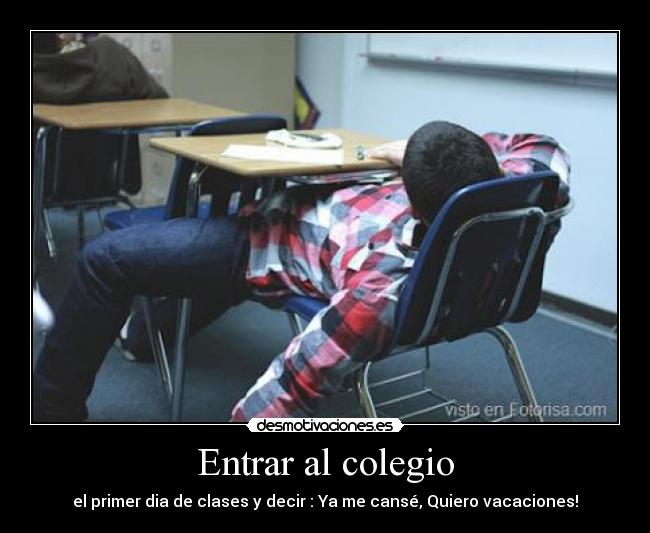 Entrar al colegio -
