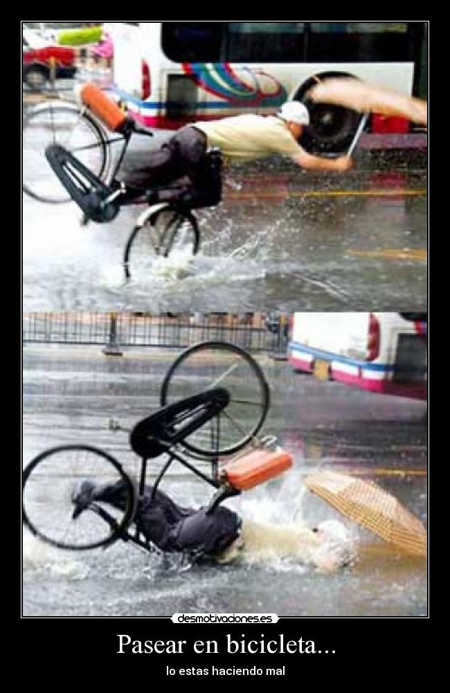 Pasear en bicicleta... -