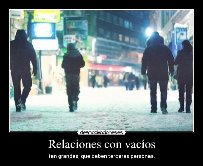 Relaciones con vacíos -