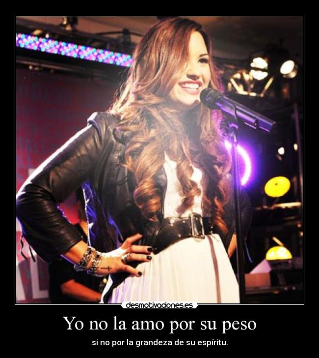 Yo no la amo por su peso - 