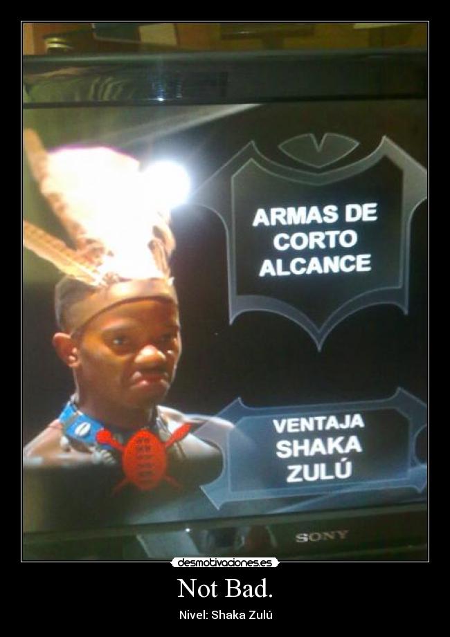 Not Bad. - Nivel: Shaka Zulú