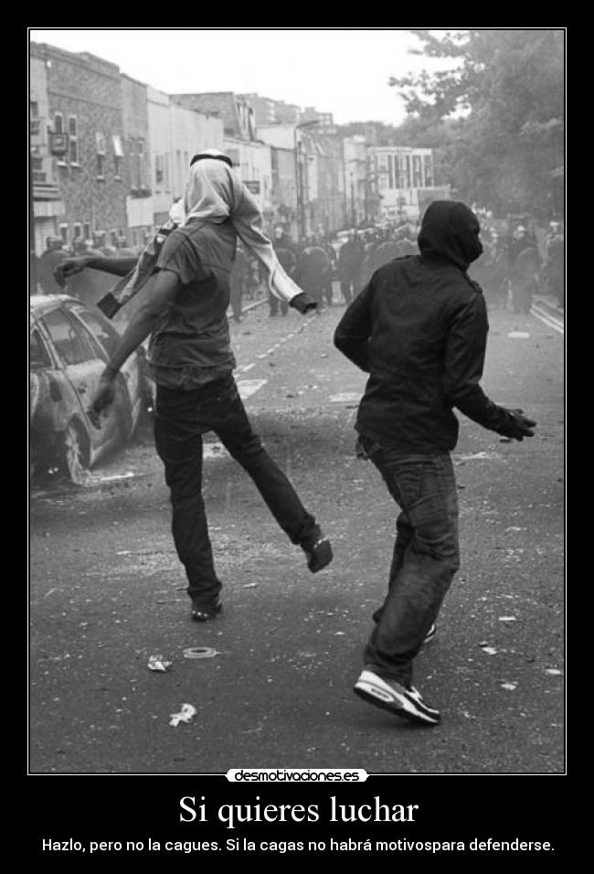 Si quieres luchar -