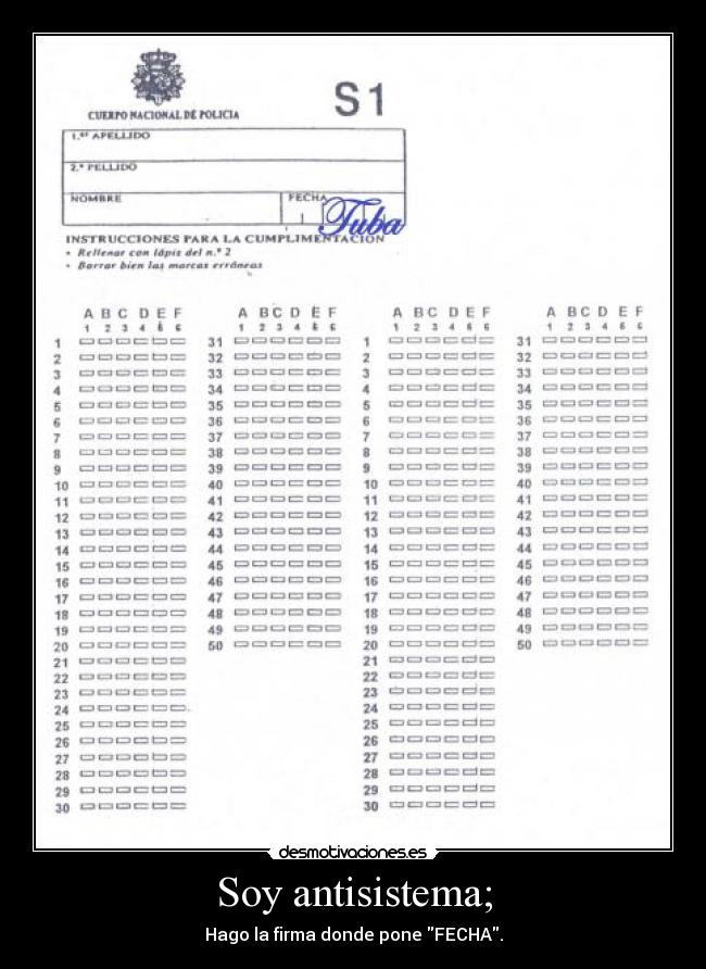 Soy antisistema; - 