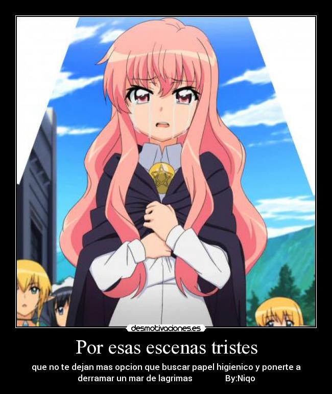 carteles zero tsukaima desmotivaciones
