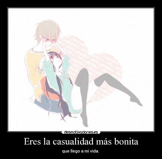 carteles anime otaku amor inu boku lentes personas amor corazones japon vida bonita casualidad desmotivaciones