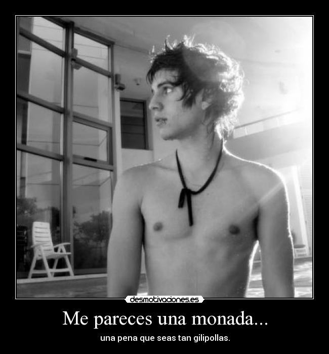 Me pareces una monada... - una pena que seas tan gilipollas.