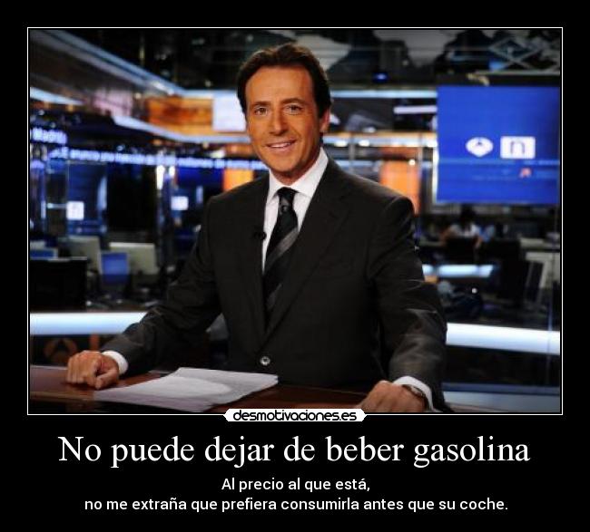 No puede dejar de beber gasolina - 