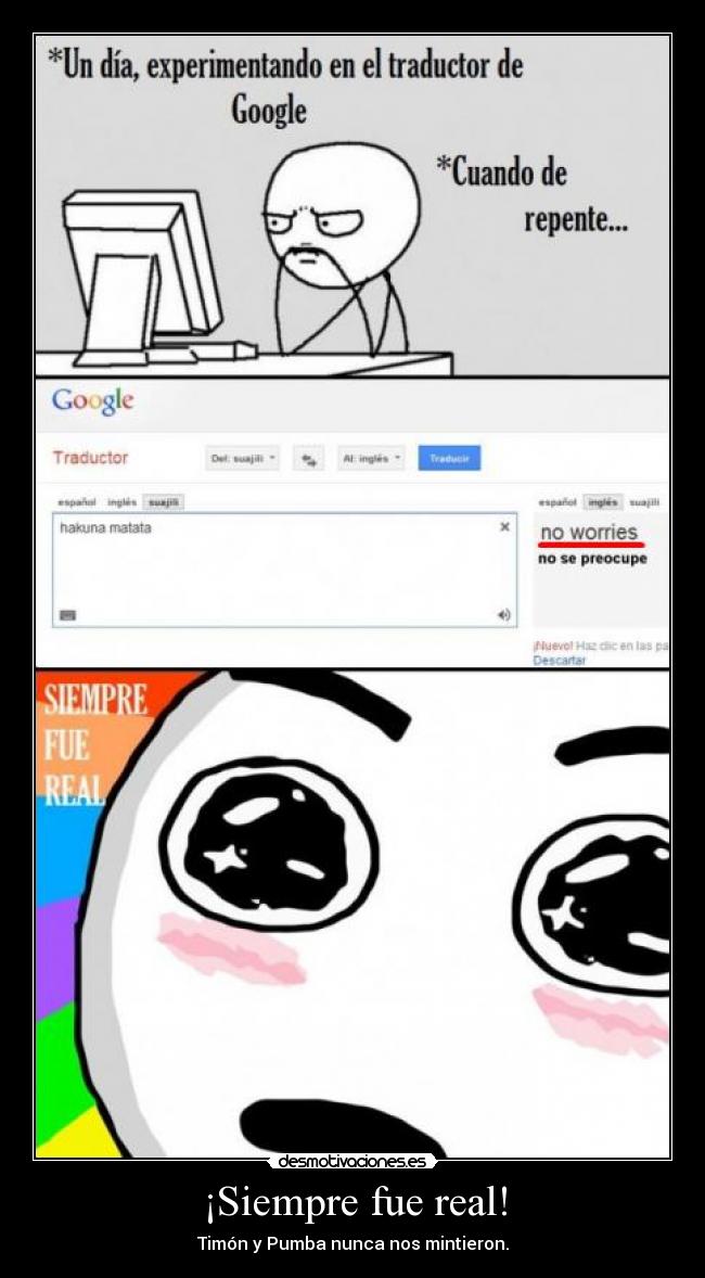 ¡Siempre fue real! - Timón y Pumba nunca nos mintieron.