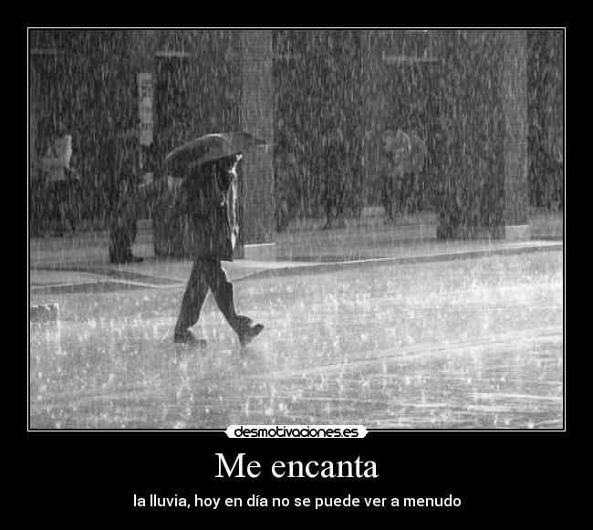 Me encanta - la lluvia, hoy en día no se puede ver a menudo