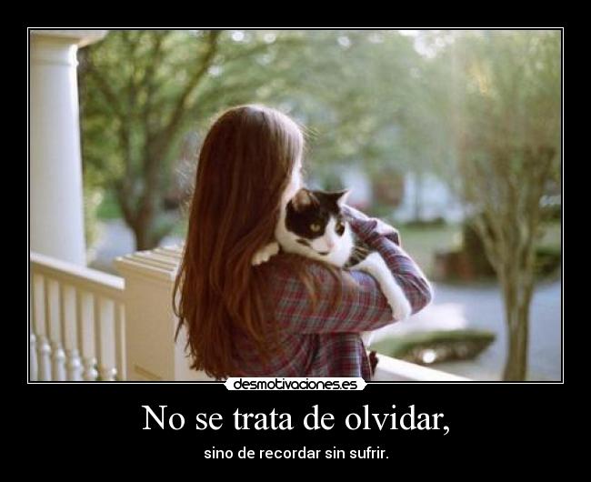 No se trata de olvidar, -