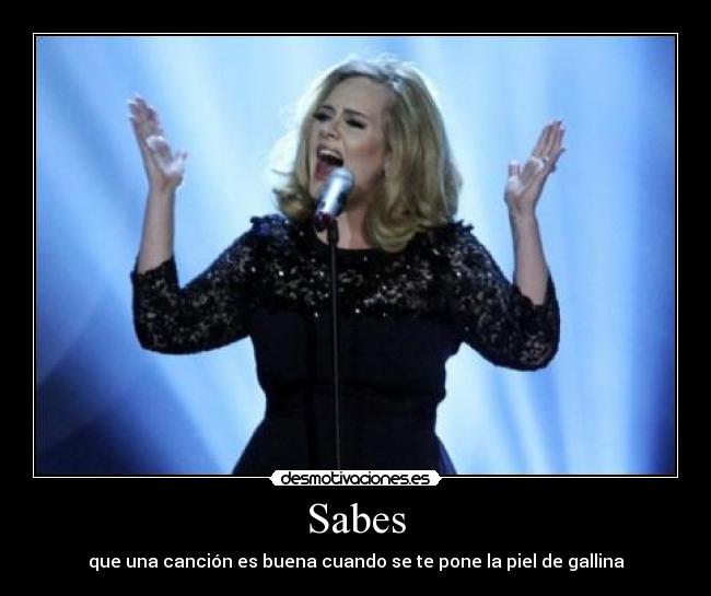 carteles buena musica adele pelos punta piel gallina desmotivaciones