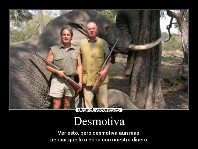 Desmotiva - Ver esto, pero desmotiva aun mas
pensar que lo a echo con nuestro dinero.