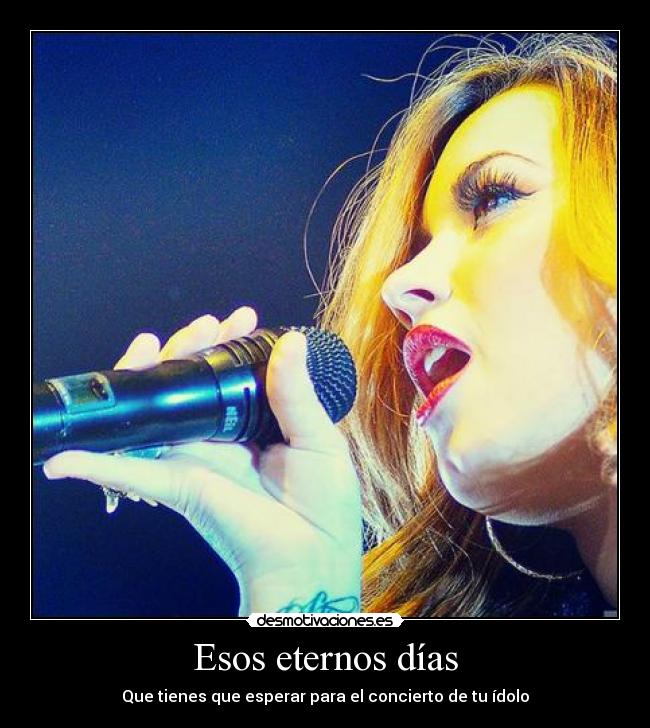 Esos eternos días - Que tienes que esperar para el concierto de tu ídolo