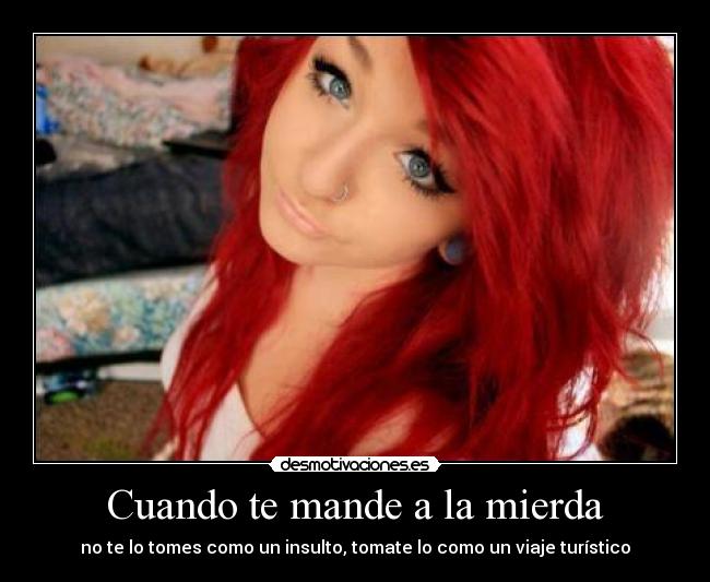 Cuando te mande a la mierda - no te lo tomes como un insulto, tomate lo como un viaje turístico