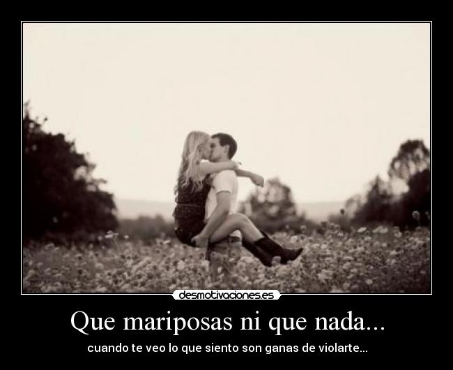 Que mariposas ni que nada... -