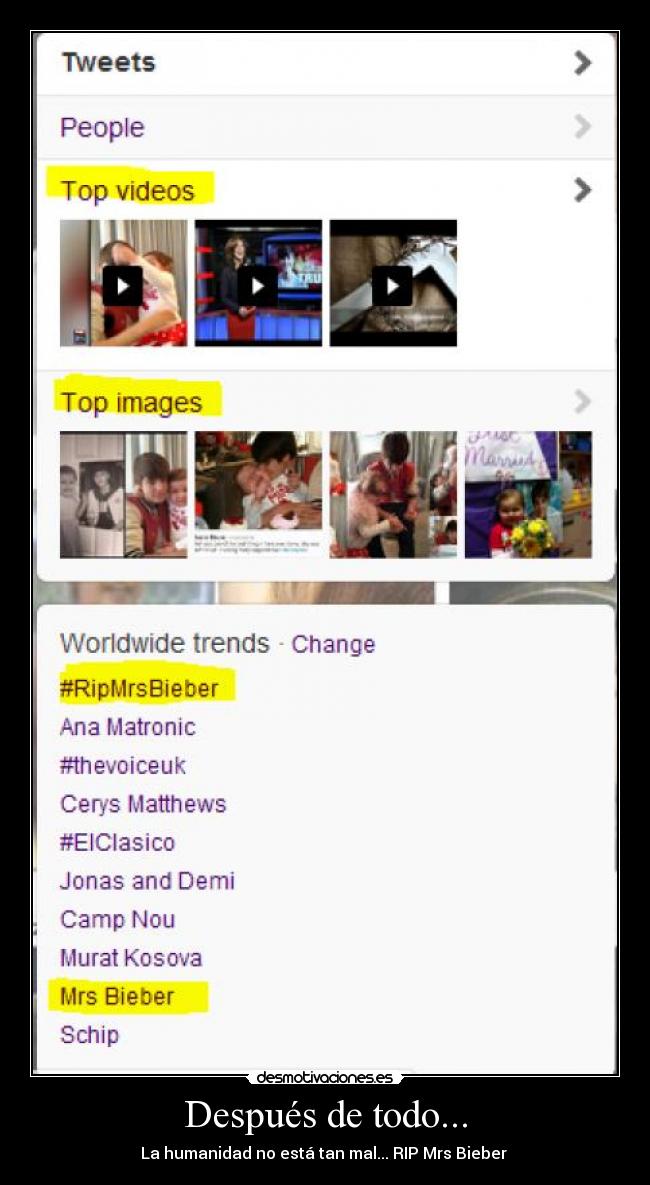 Después de todo... - La humanidad no está tan mal... RIP Mrs Bieber