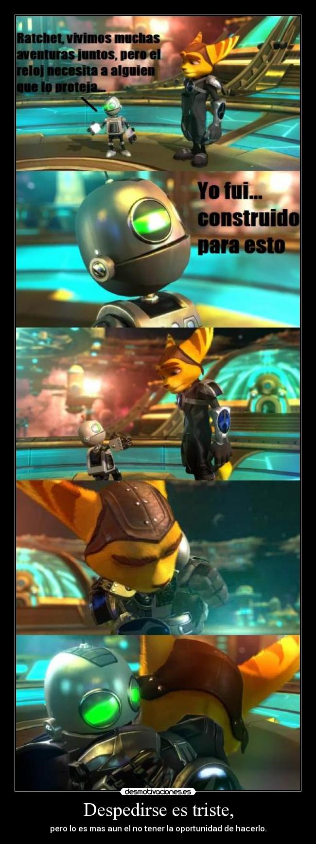 carteles despedida ratchet clank cartel kedado poco mariposon harukaze desmotivaciones