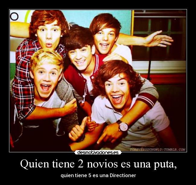 Quien tiene 2 novios es una puta, - quien tiene 5 es una Directioner