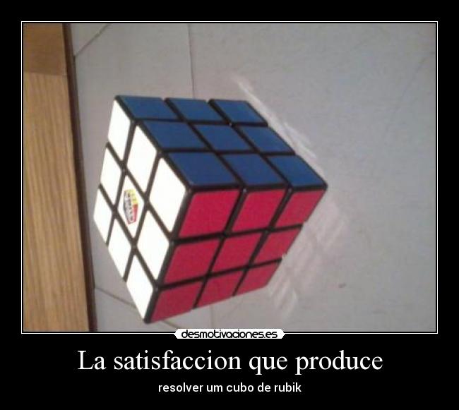 La satisfaccion que produce -
