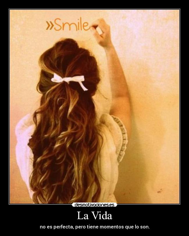 La Vida - no es perfecta, pero tiene momentos que lo son.